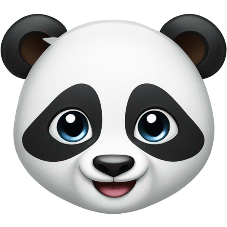 A panda with a rizz face emoji