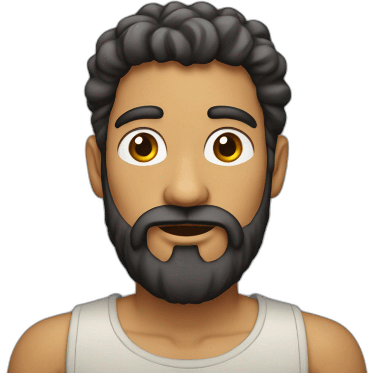 israelita sin pelo y con barba emoji