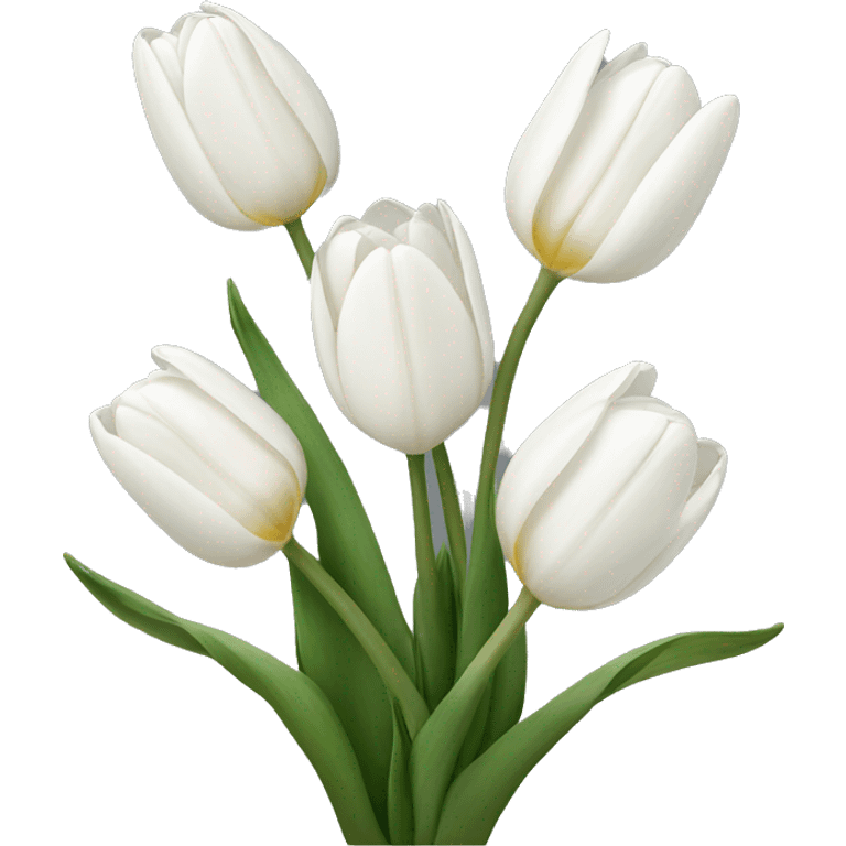 White tulips  emoji