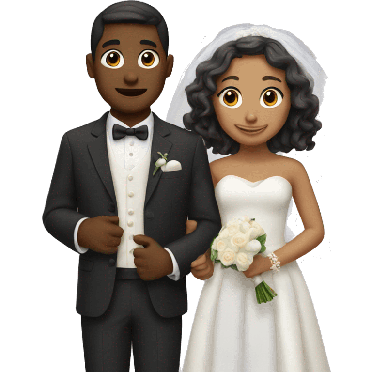 Girl and boy getting married emoji