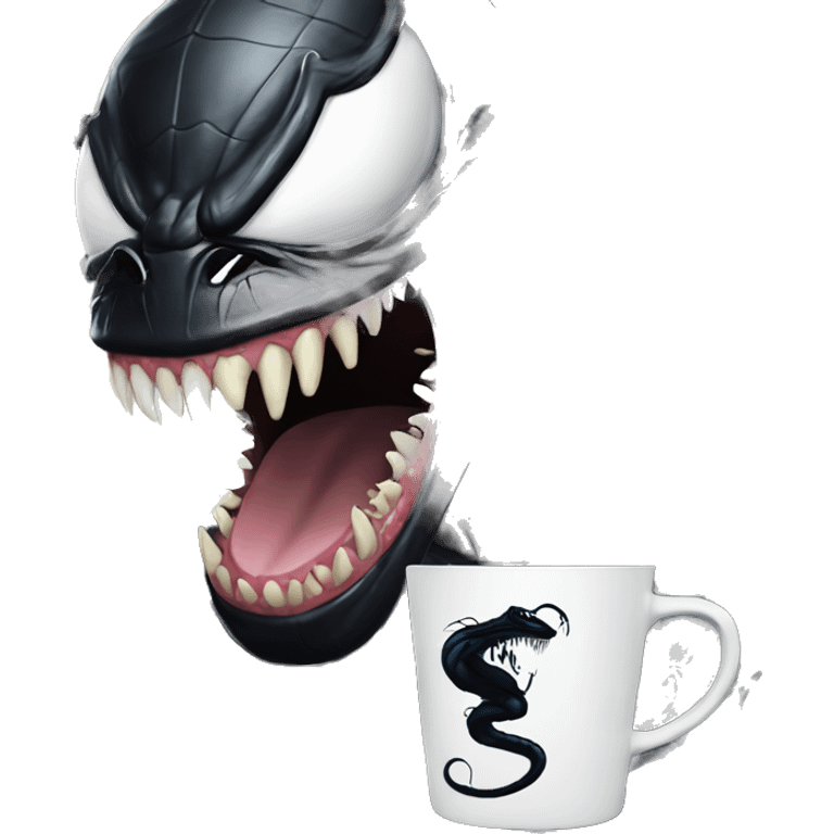 Venom with a cup emoji