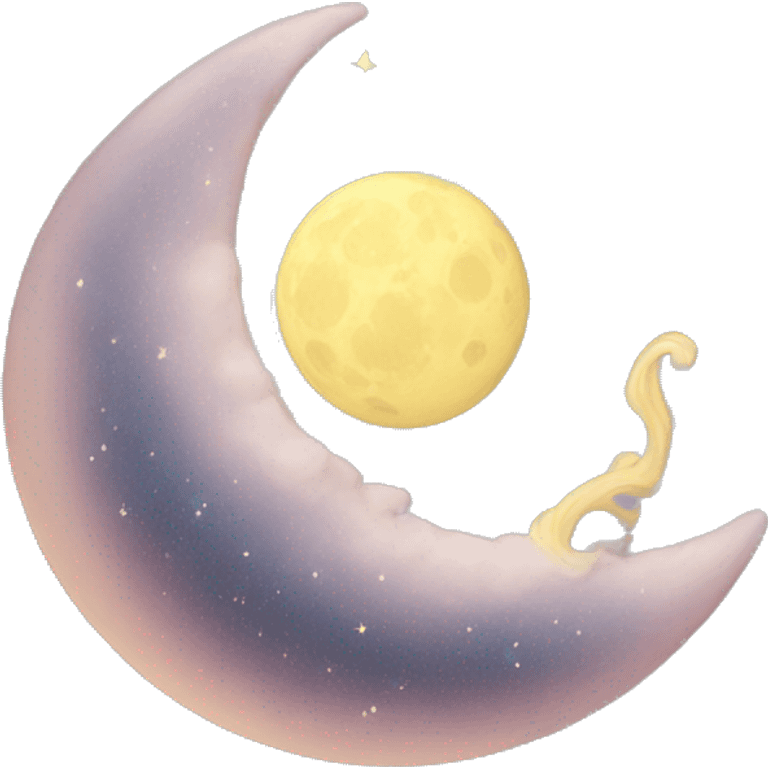 whimsical moon emoji