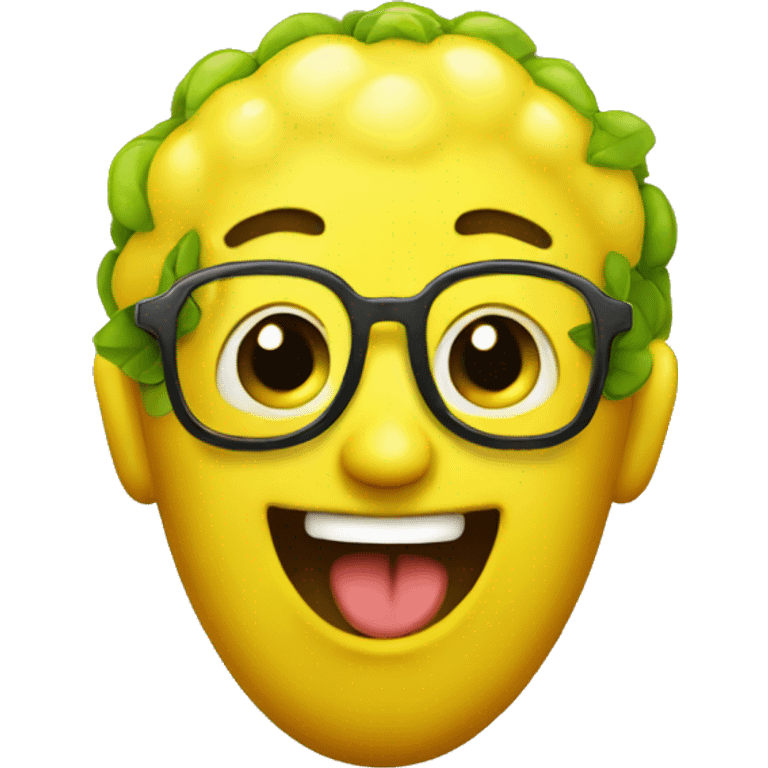 Afro Happy Lemon emoji