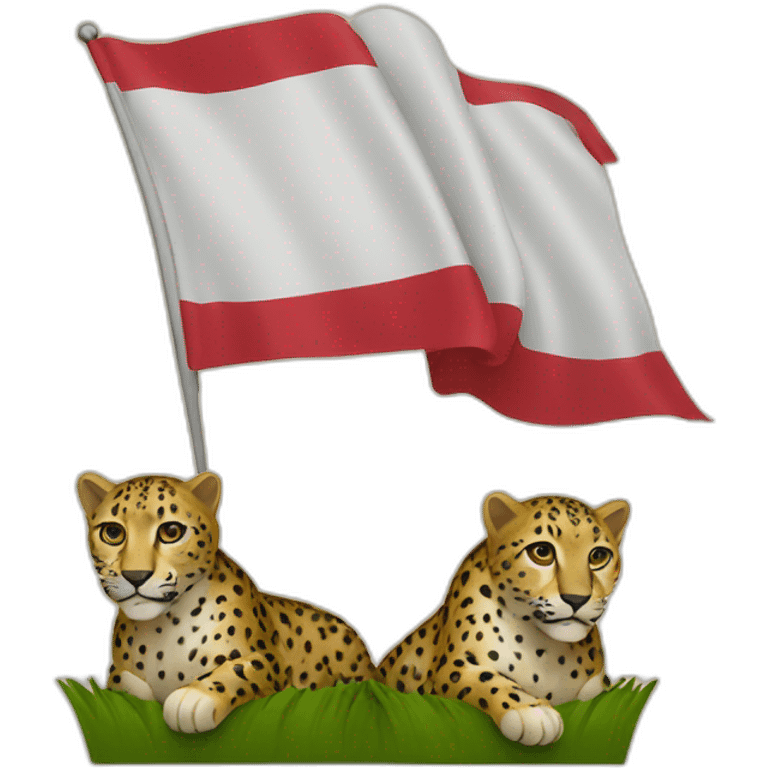 normandy flag with two leopards emoji