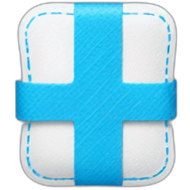 blue bandaid emoji