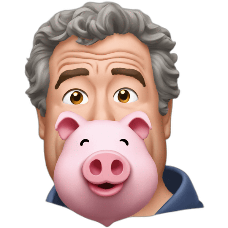 Jeremy clarkson kissing his pig emoji