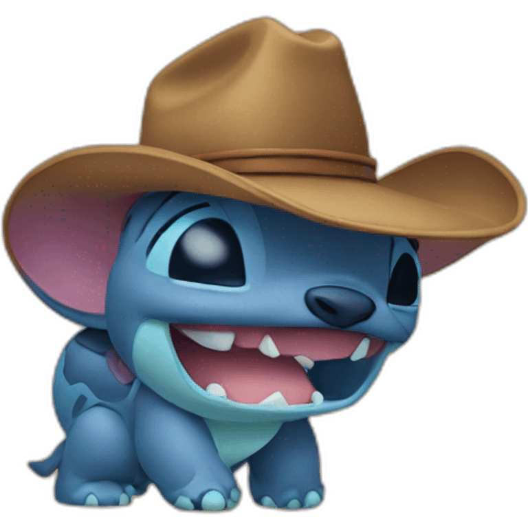 stitch with cowboy hat from lilo and stitch emoji