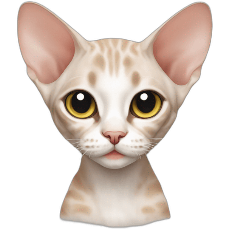 cat cute Devon Rex emoji