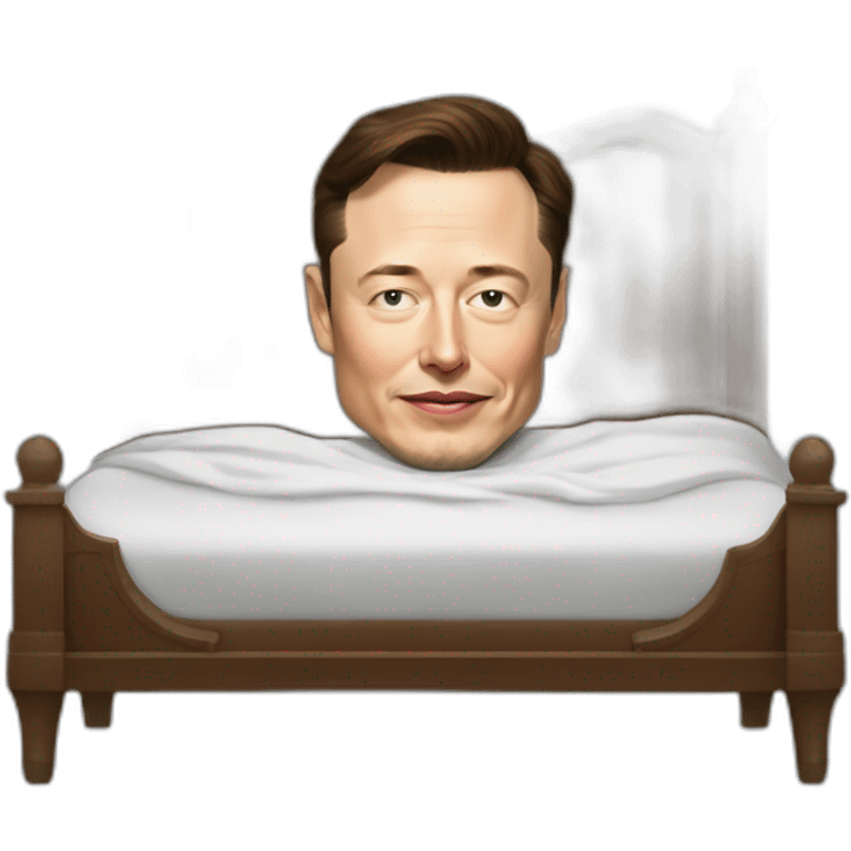 elon musk in his deathbed emoji