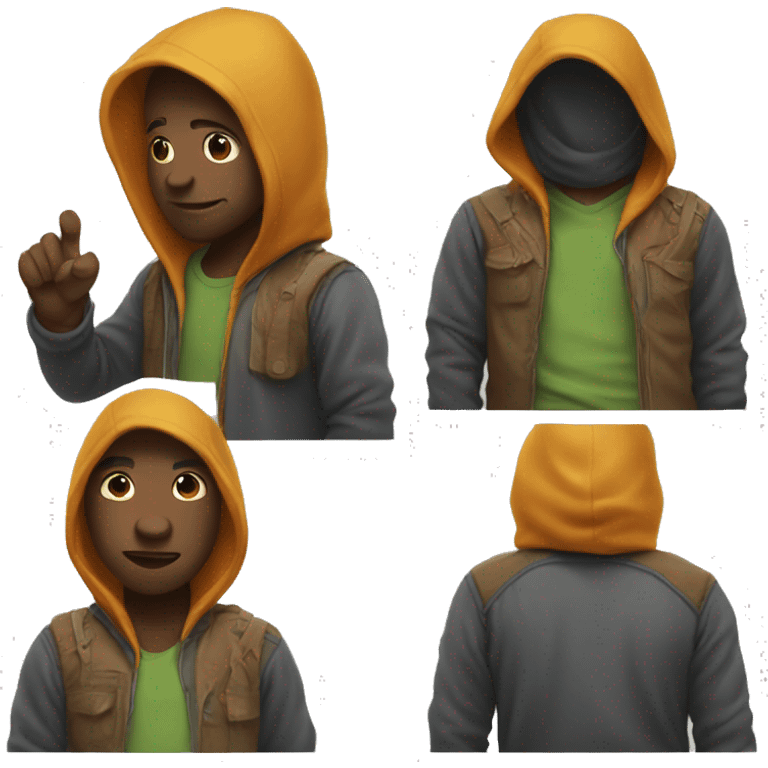 Dof wearing a hoddie emoji