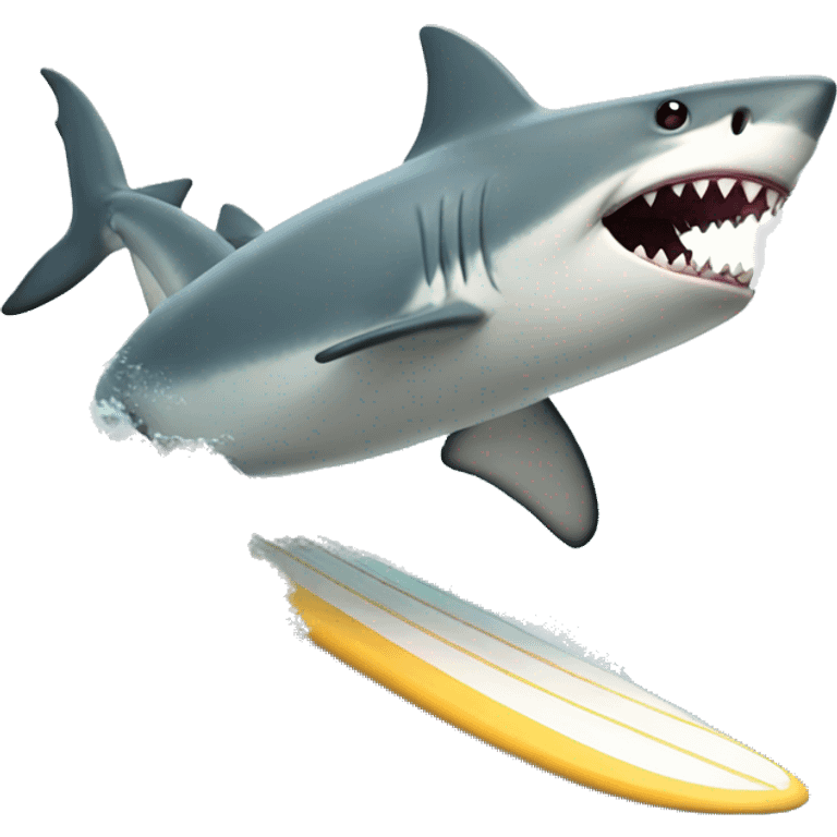 Shark surfing  emoji