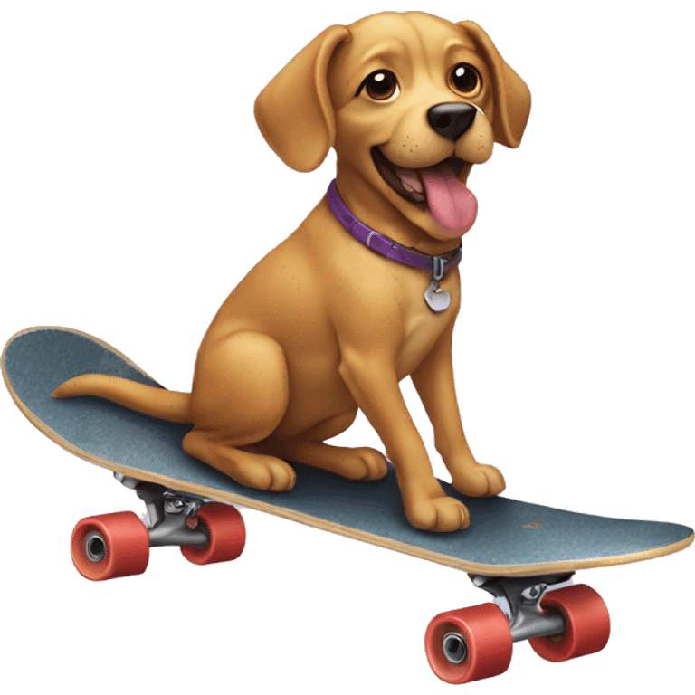 Dog on skateboard  emoji