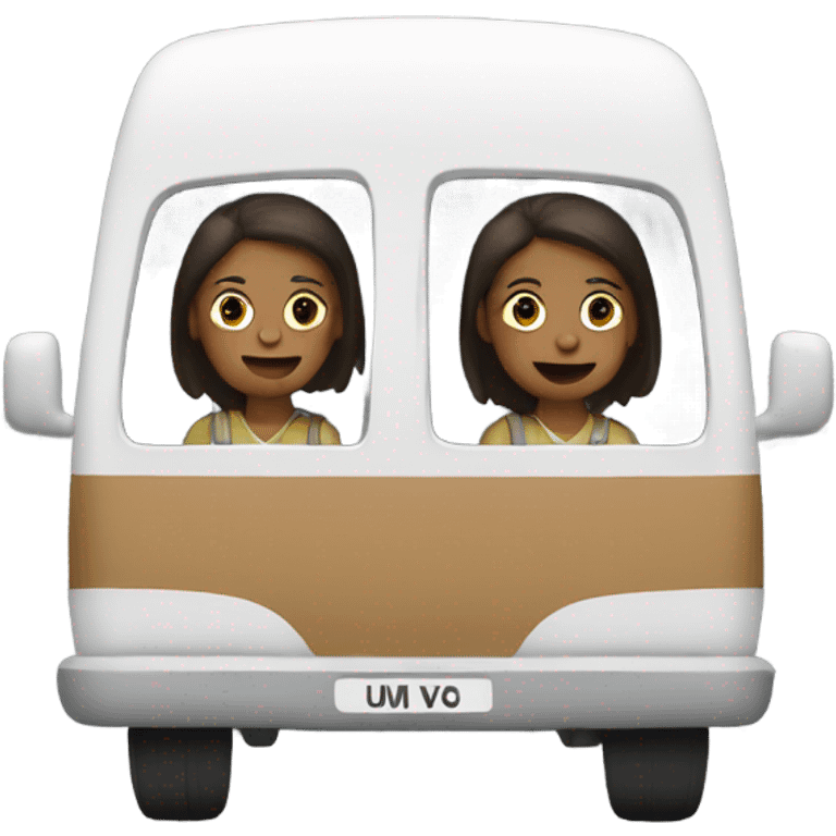 Me in the van travelling emoji