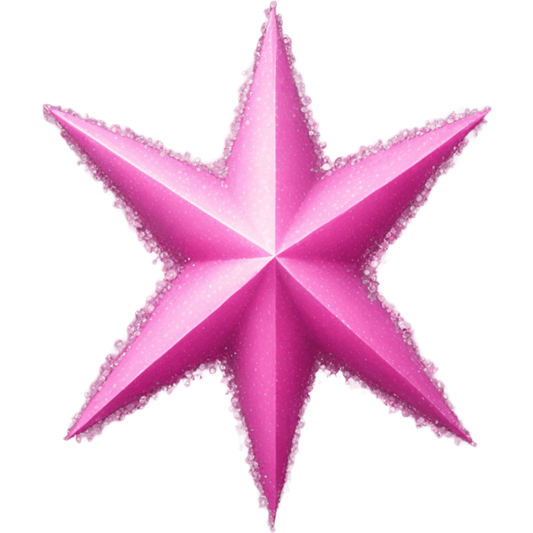 Large pink detailed crystallized star emoji