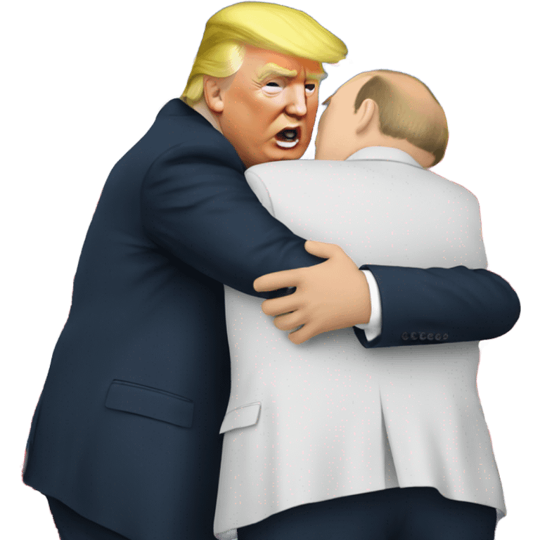 Trump hugging Putin  emoji