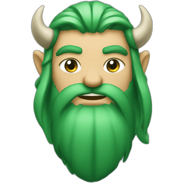 Green Haired Viking Saying GG emoji