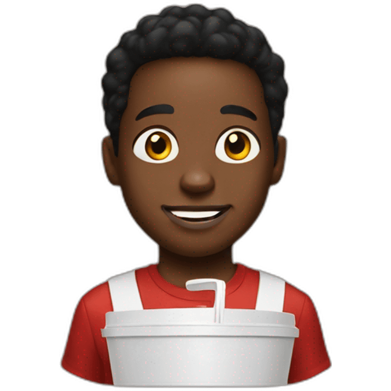 black kid with kfc emoji