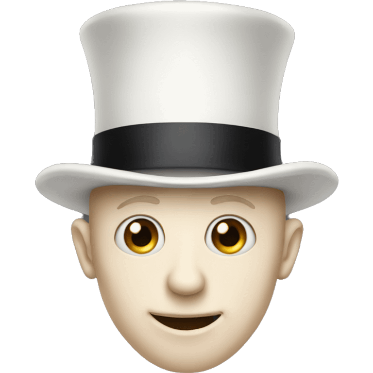 Pale man with top hat emoji