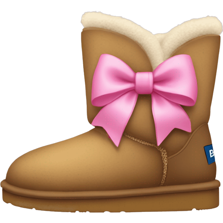 uggs with a pink small bow  emoji