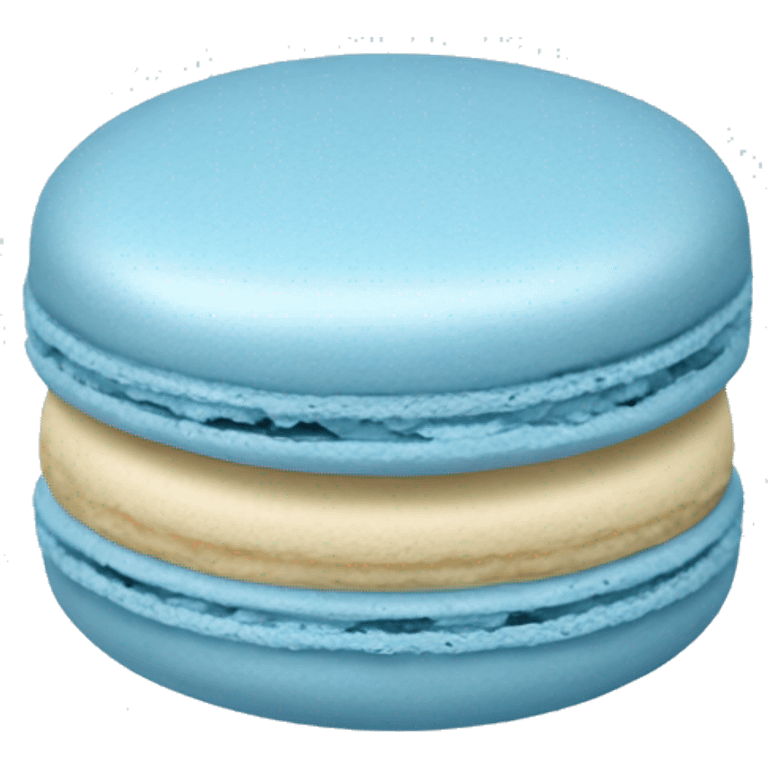 Realistic light blue macaroon emoji