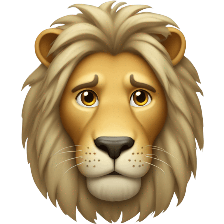 sad lion emoji