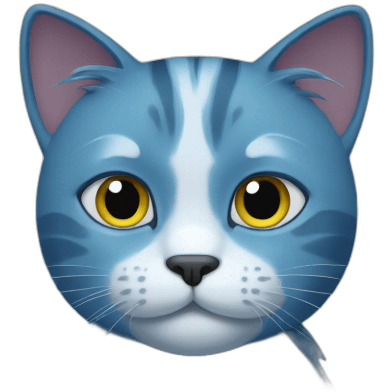 Blue cat emoji