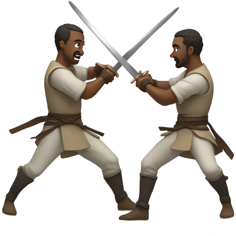 two guys swordfighting emoji