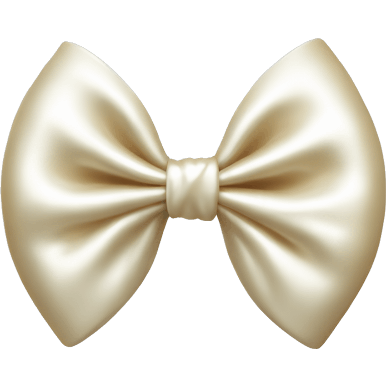 Cream pearl bow emoji