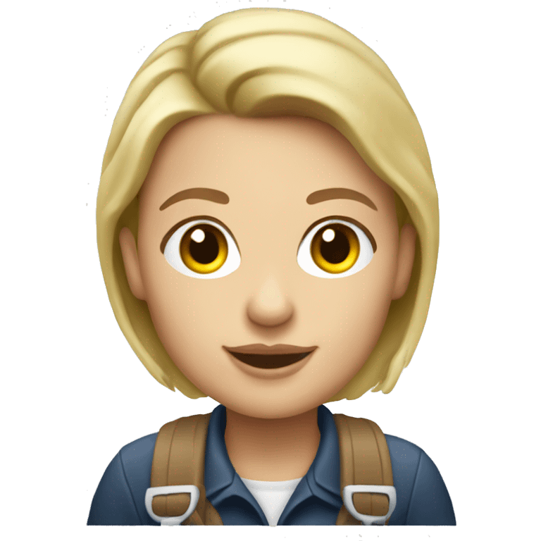 German woman driving a ford bronco emoji