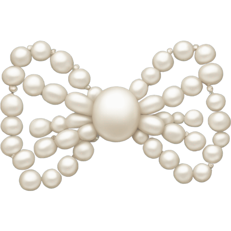 Bow made out of pearls emoji