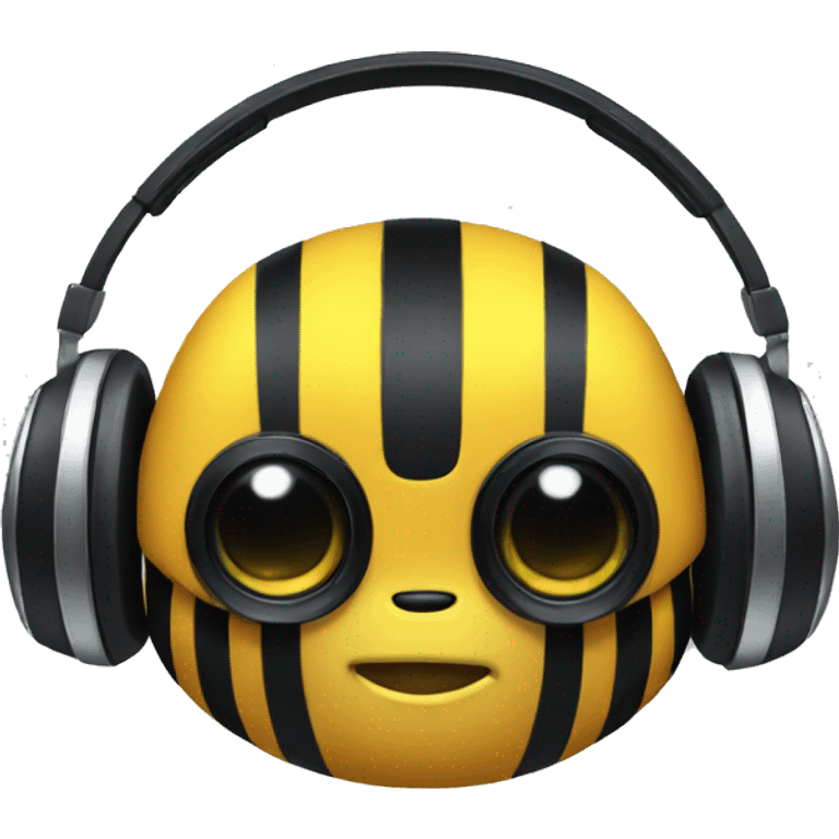 Bumblebee with headphones emoji