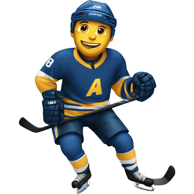 A hockey player dancing emoji