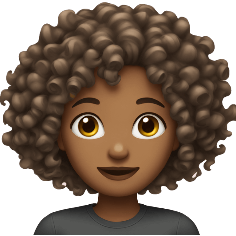 Curly hair girl  emoji