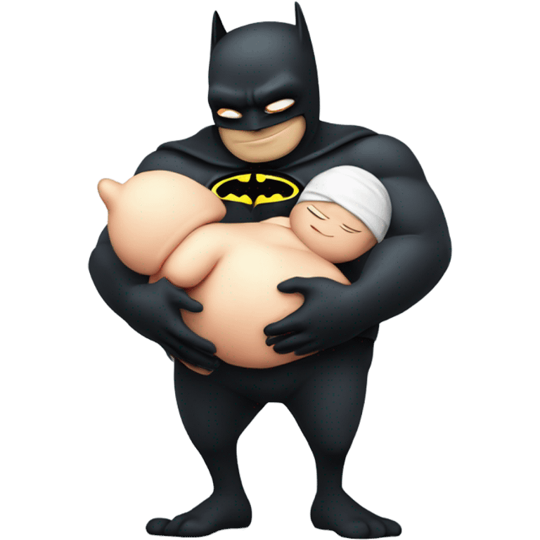 Batman hugging pregnant crazyfrog from behind emoji