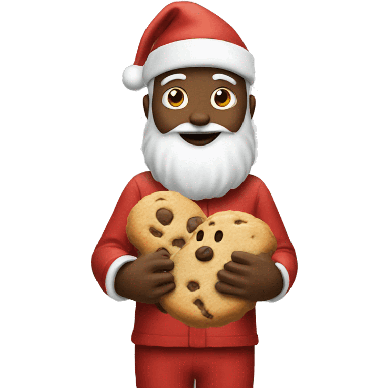 Santa with cookie  emoji