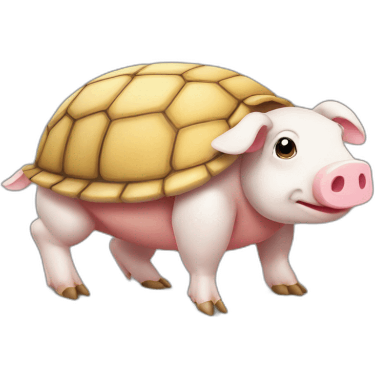 Tortue sur un cochon emoji