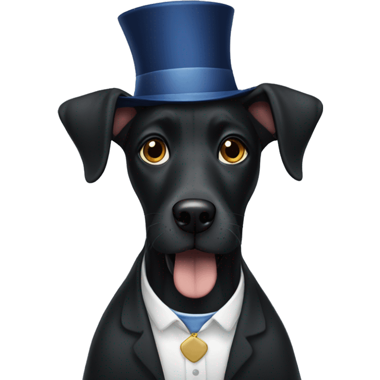 Black dog rabbi Hanukkah  emoji