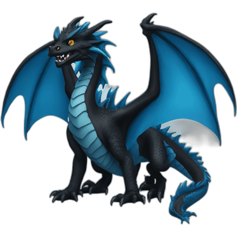 Black/Blue Dragon emoji