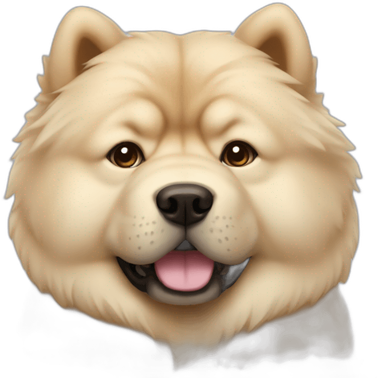 Cream chow chow emoji