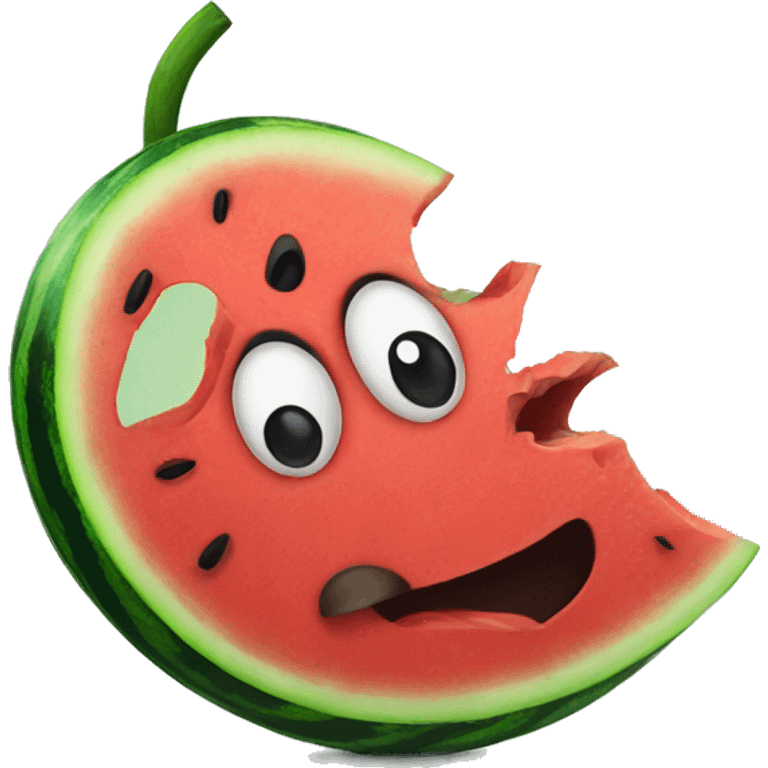 Angry watermelon emoji