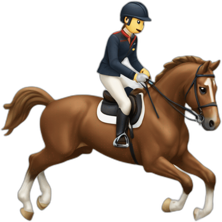 Cheval qui saute un oxer emoji