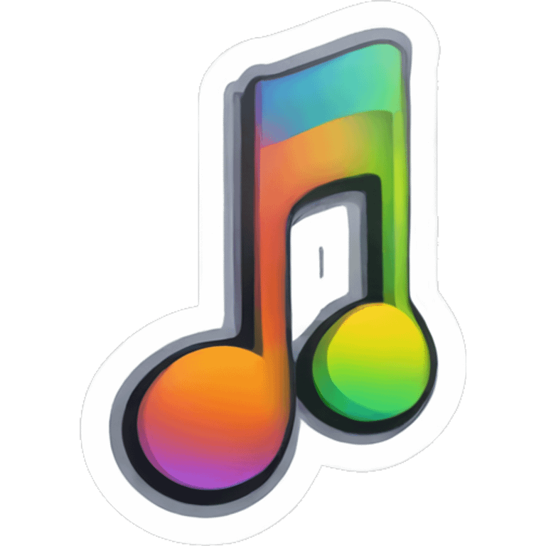 rainbow music note sticker emoji