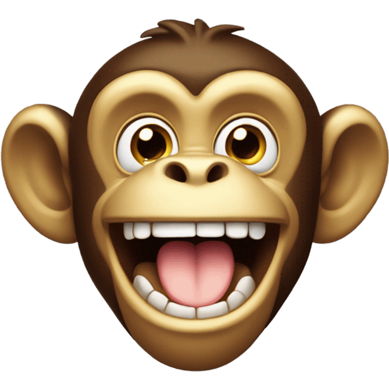 Monkey with gold teeth emoji