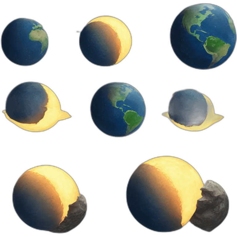 moon crashing into earth emoji