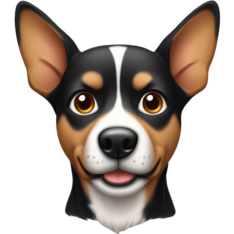 black and tan dog with pointy ears emoji