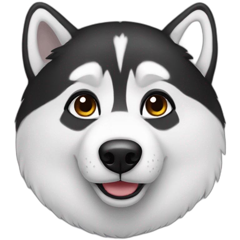 black and white husky emoji