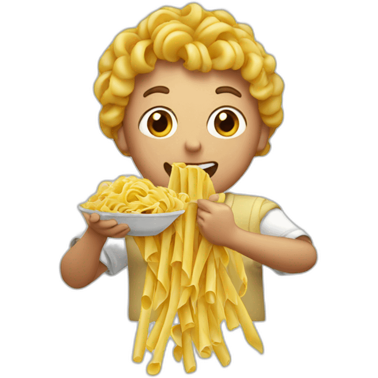 eating pasta emoji