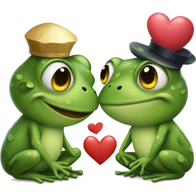 frogs in love emoji