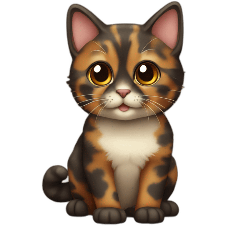 cute tortoiseshell cat emoji