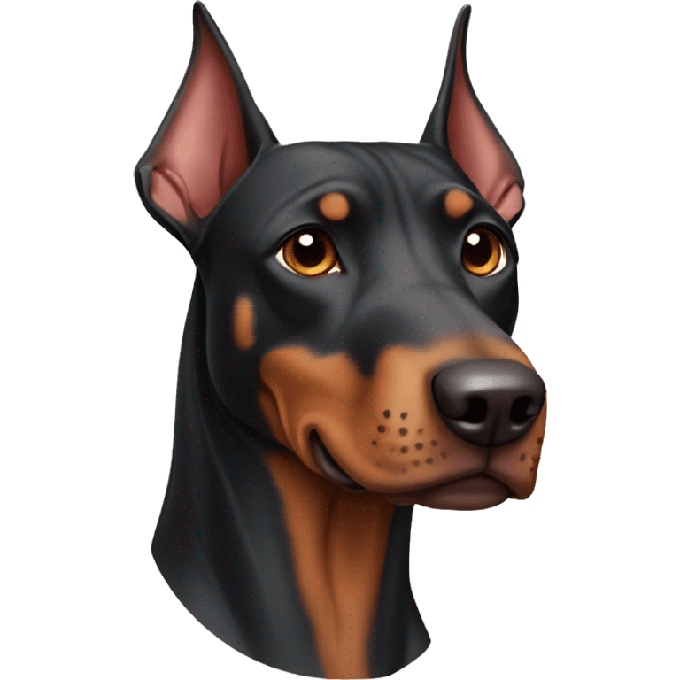 Doberman pitbull dog emoji